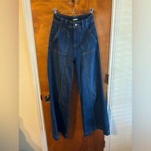Gianni Bini Portia High-Rise Seamed Wide Flare Jeans